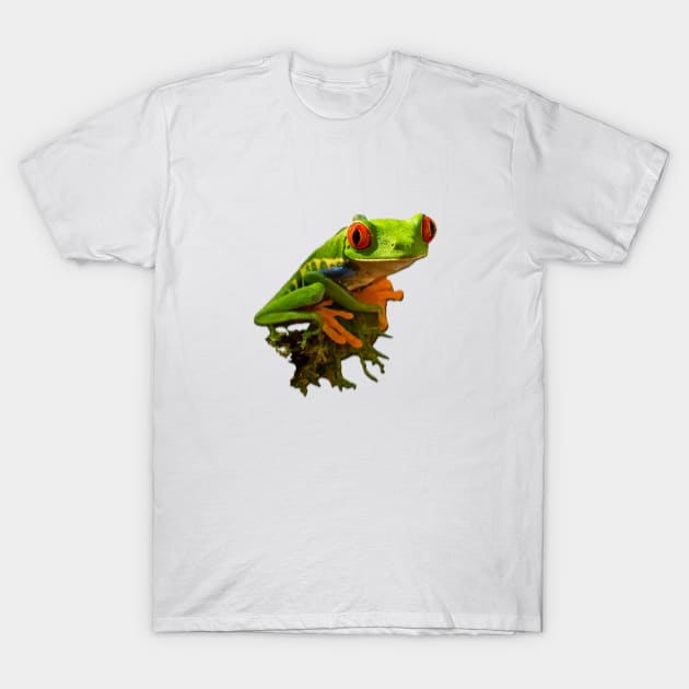 Green lake frog on the moss T-Shirt by CONCEPTDVS